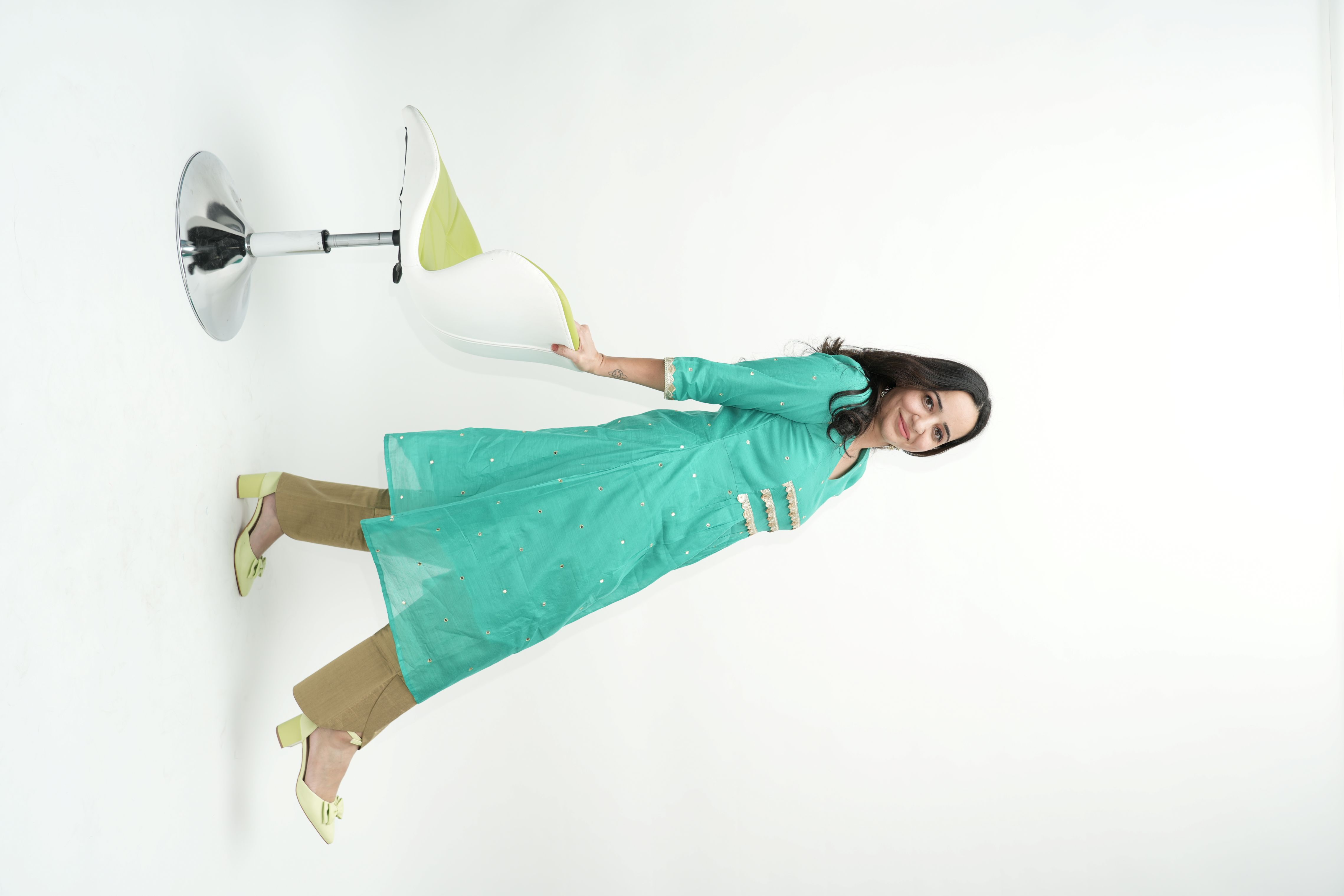 Mint Embellished A-line Kurta – Subtle Glamour, Everyday Grace Mint Embellished A-line Kurta – Subtle Glamour, Everyday Grace